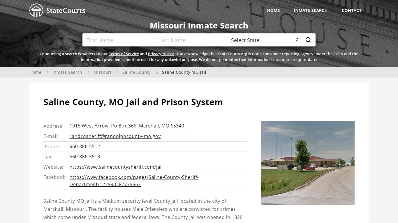 Saline County, MO Jail and Prison System - State Courts