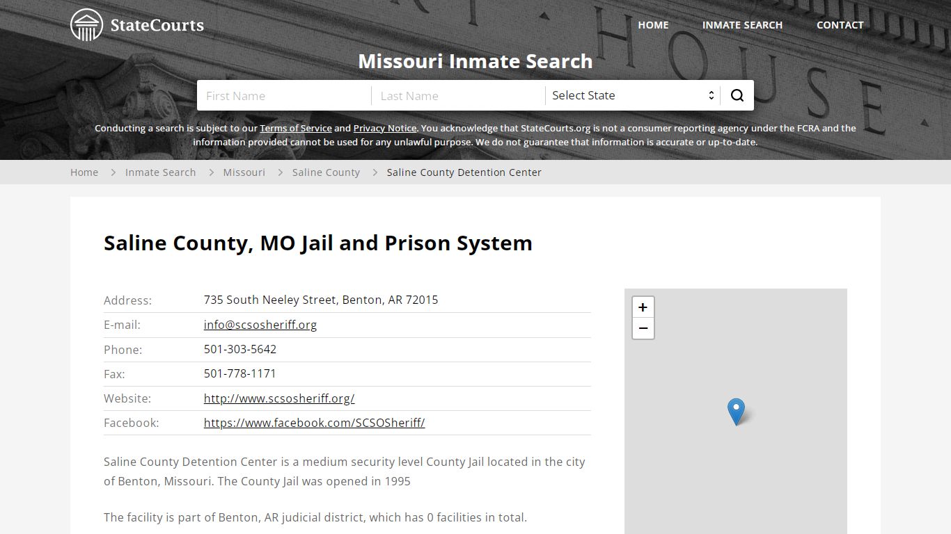 Saline County, MO Jail and Prison System - statecourts.org