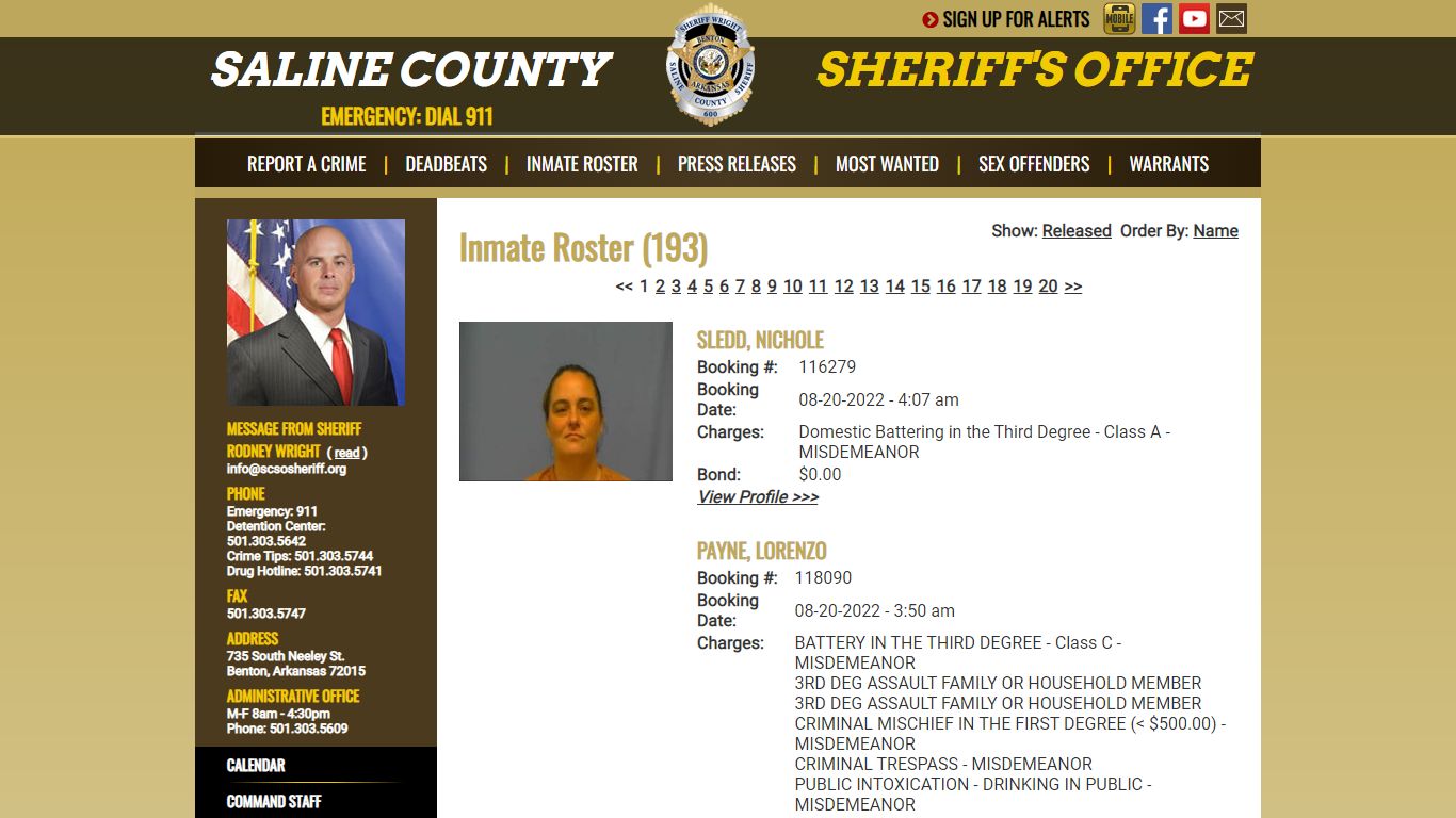 Inmate Roster - Saline County Sheriff's Office